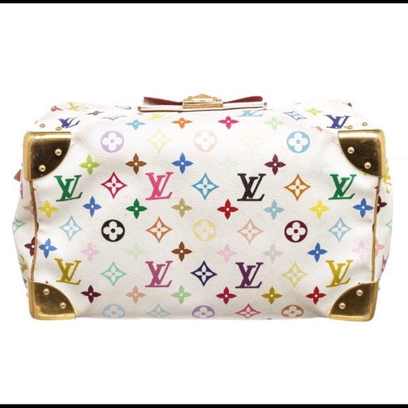 Louis Vuitton White Multicolor Monogram Speedy 30 - Picture 2 of 8
